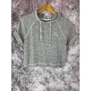 Gilly Hicks Sydney Shirt Womens XS Gray Lounge Crop Running‎ Athletic Hoodie Top